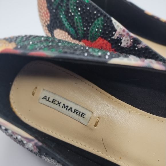 Alex Marie Black and Floral Sequence Flats - Picture 4 of 6